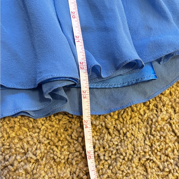 BCBGMaxAzria Embellished Blue Silk Chiffon Cocktail Mini Dress - Size Small - Picture 7 of 9